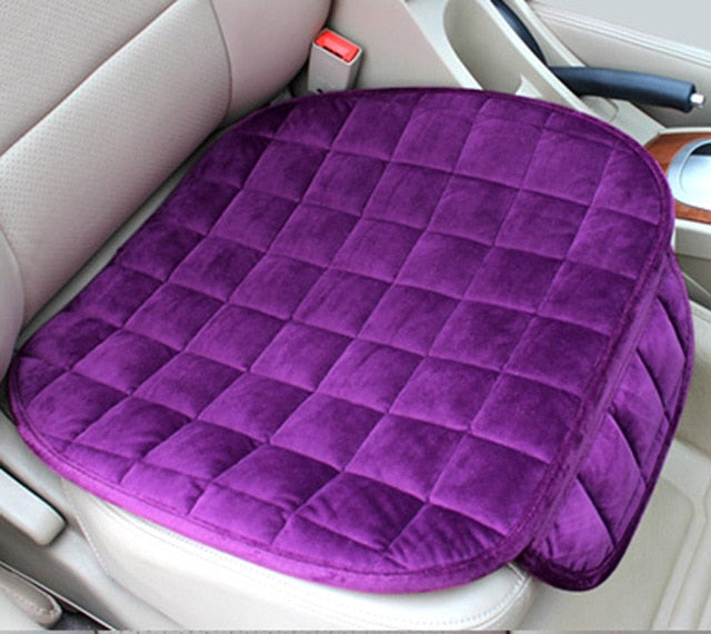 Car Seat Cover Front Rear Flocking Cloth Cushion Non Slide Winter Auto Protector Mat Pad Keep Warm Universal Fit Truck Suv Van