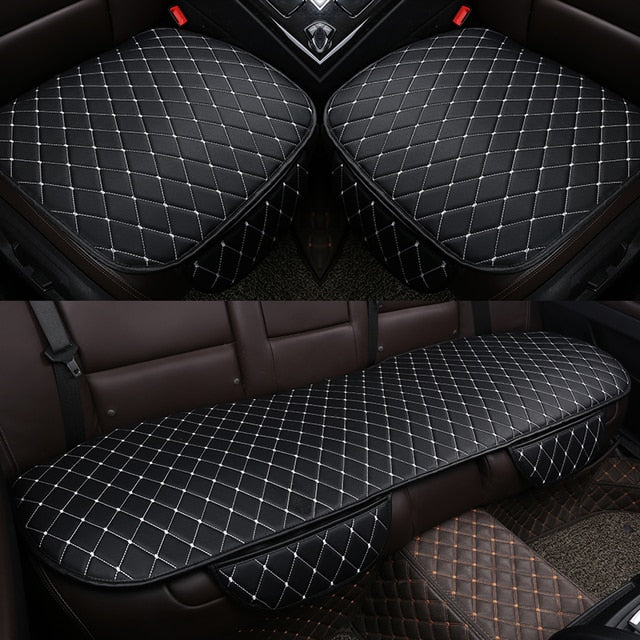 Car Seat Cover Front Rear Flocking Cloth Cushion Non Slide Winter Auto Protector Mat Pad Keep Warm Universal Fit Truck Suv Van