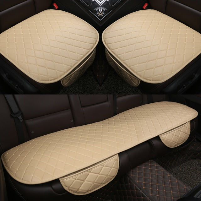 Car Seat Cover Front Rear Flocking Cloth Cushion Non Slide Winter Auto Protector Mat Pad Keep Warm Universal Fit Truck Suv Van