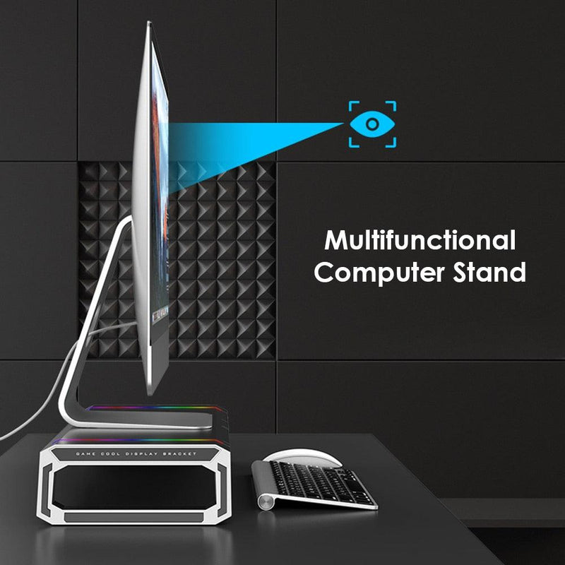 Adjustable RGB 4 USB3.0 Charging Desk and Monitor Stand