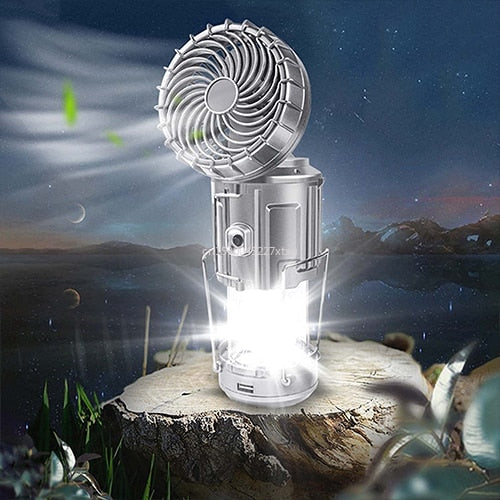 CampCan | 6-in-1 Solar Camping Lantern Fan | Solar Powered |Waterproof