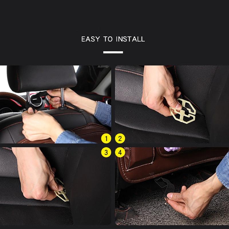 PU Leather Waterproof Car Seat Hanging Organizer