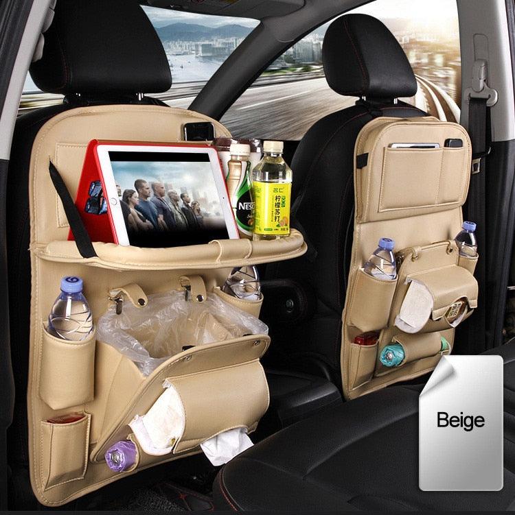 PU Leather Waterproof Car Seat Hanging Organizer