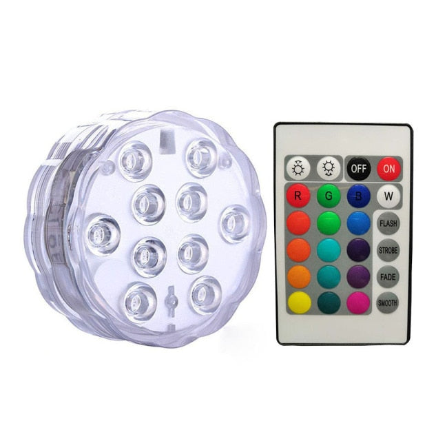 Submersible Remote Controlled Multicolored Pool & Outdoor Lights | 1pc