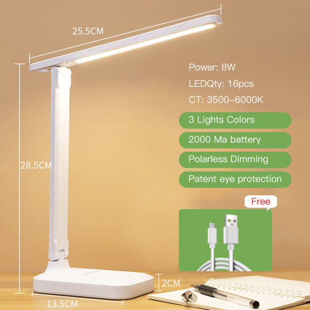 SimpleLife Wireless Modern Desk & Table Lamp | Touch Dimmable | Low Blue Light