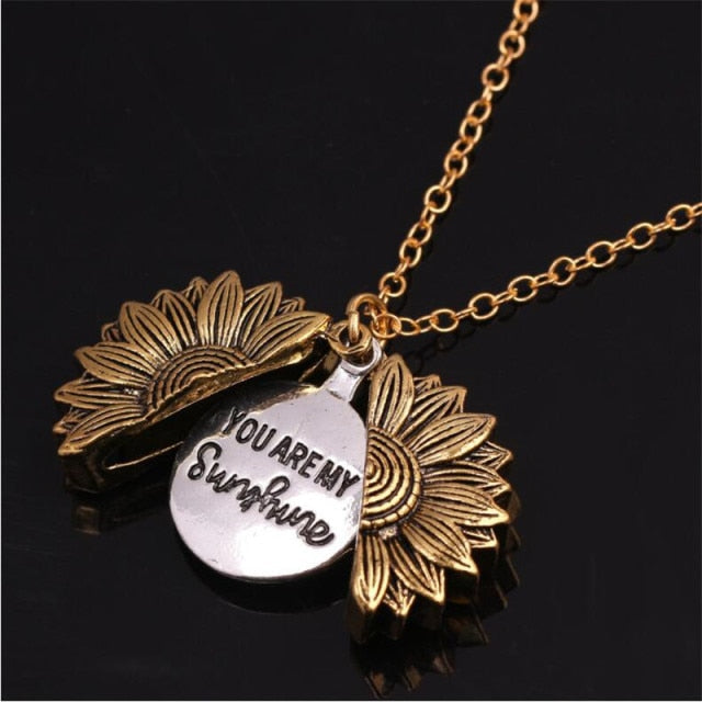 "You Are My Sunshine" Women & Girls' Flower Necklace/Pendant