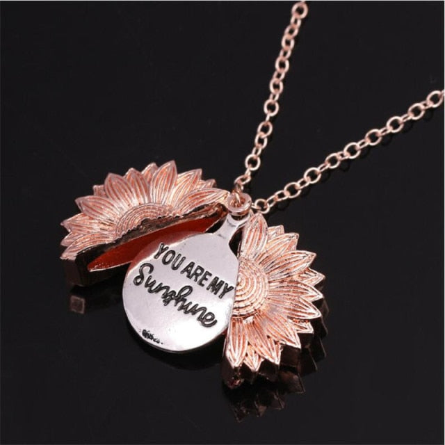 "You Are My Sunshine" Women & Girls' Flower Necklace/Pendant