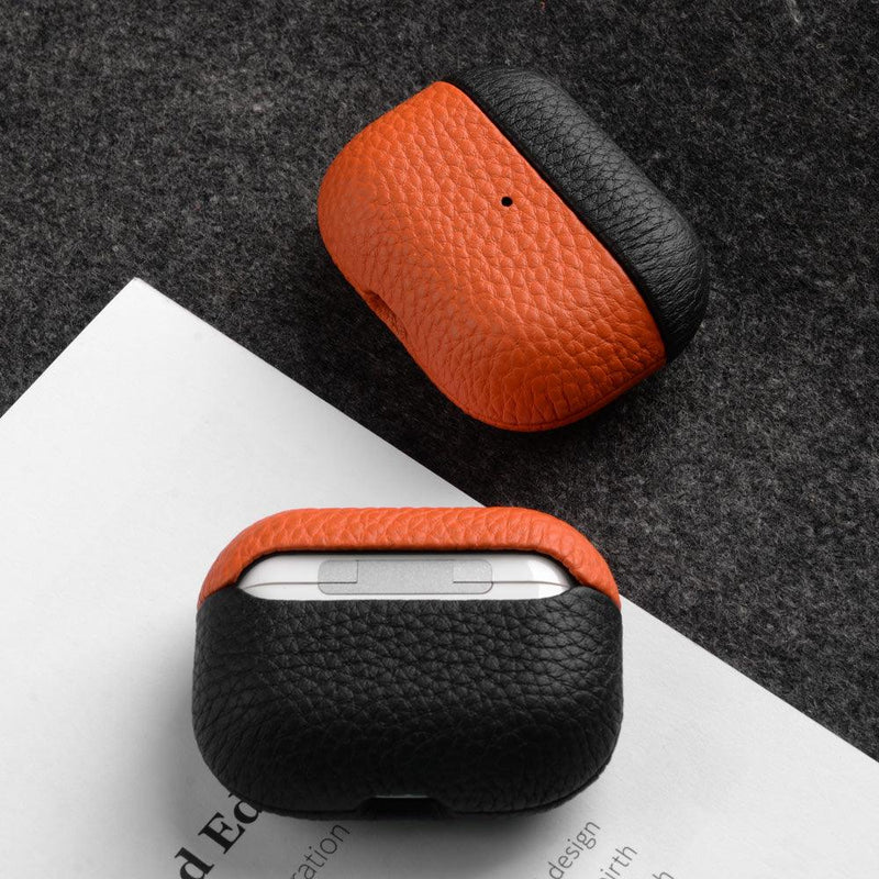 Lychee Pattern Leather Case For AirPods