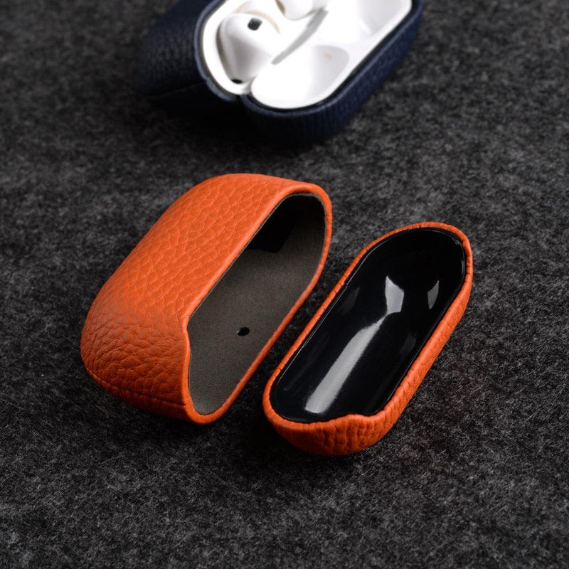 Lychee Pattern Leather Case For AirPods