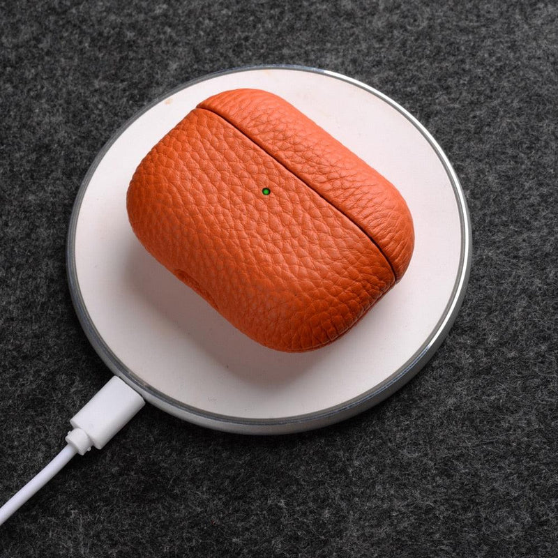 Lychee Pattern Leather Case For AirPods