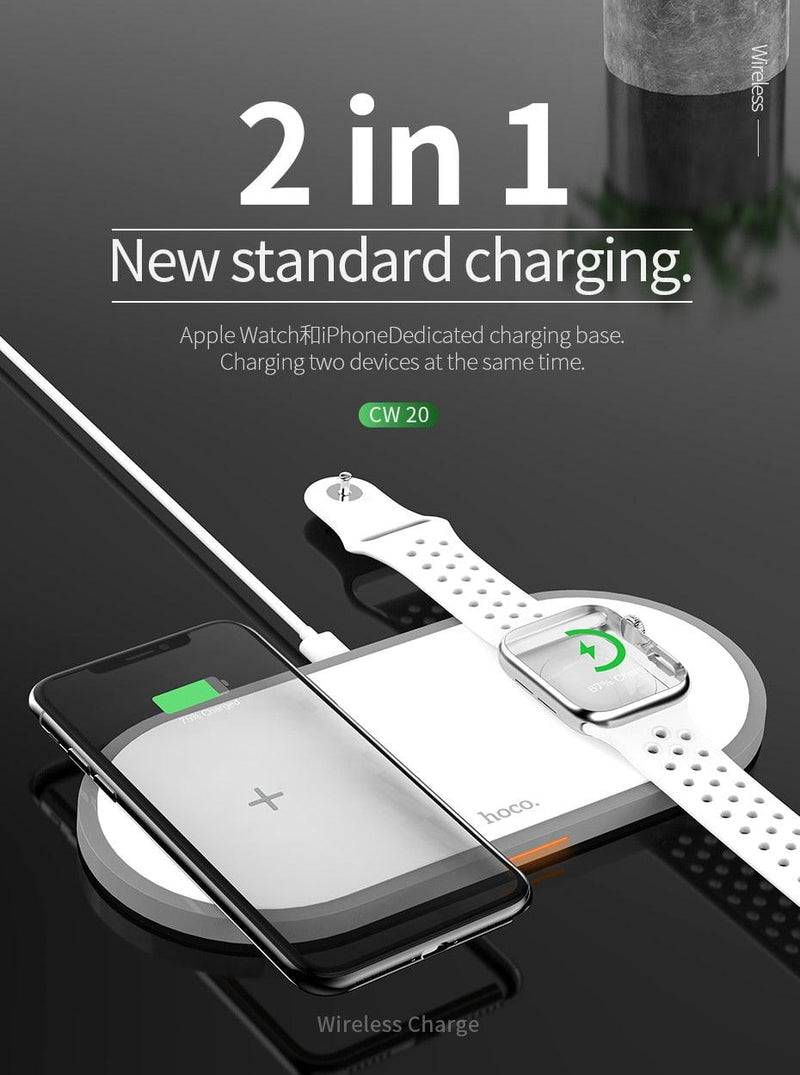 Qi Wireless Charger 10W Fast Charging Pad 3 in 1