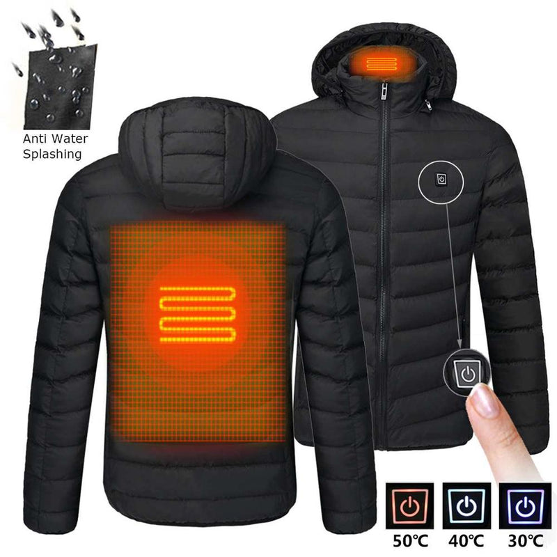 Unisex Winter Warm Heated Jacket / 8 heating areas, Heated Jacket , Electric Heated Jacket, Rechargeable Jacket