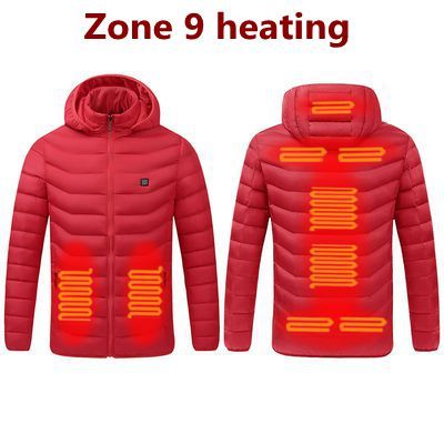 Unisex Winter Warm Heated Jacket / 8 heating areas, Heated Jacket , Electric Heated Jacket, Rechargeable Jacket