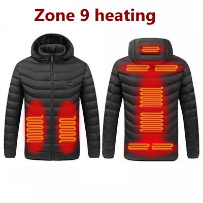 Unisex Winter Warm Heated Jacket / 8 heating areas, Heated Jacket , Electric Heated Jacket, Rechargeable Jacket