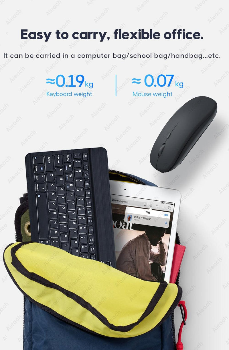 Bluetooth-compatible Keyboard and Mouse for IOS Android Windows