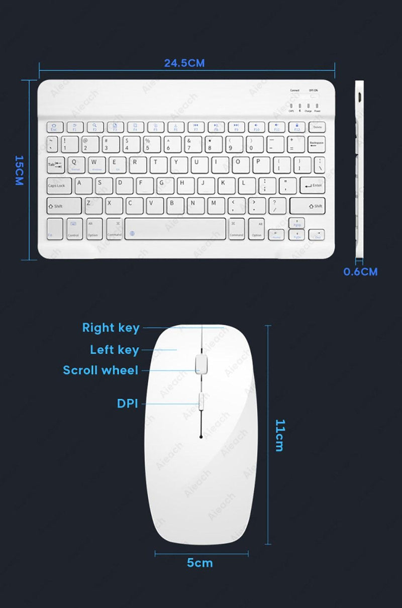 Bluetooth-compatible Keyboard and Mouse for IOS Android Windows