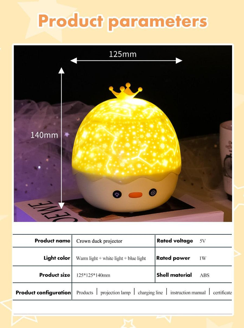 Rotating LED Lamp Colorful Sky Projector Night Light With BT Speaker