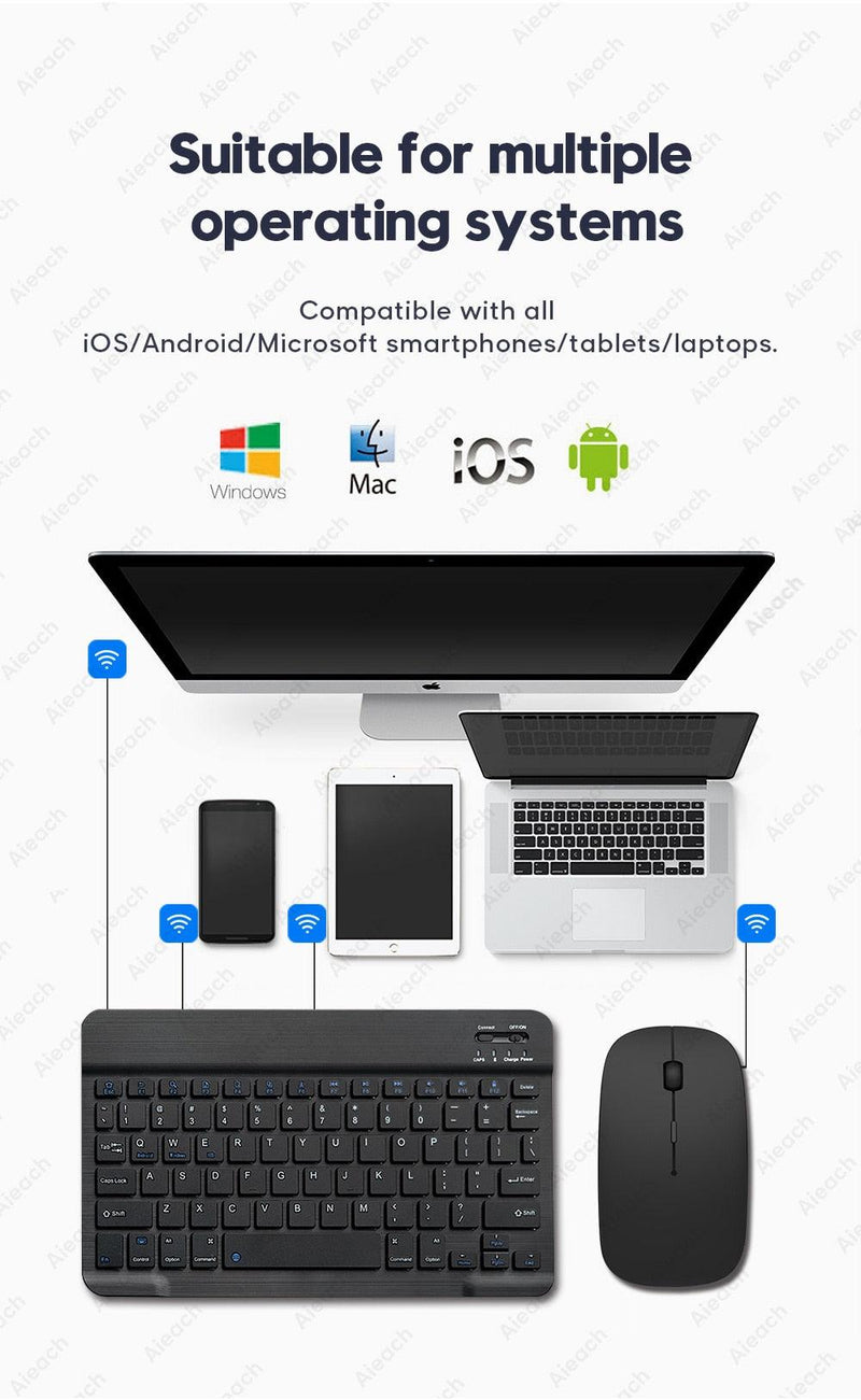 Bluetooth-compatible Keyboard and Mouse for IOS Android Windows