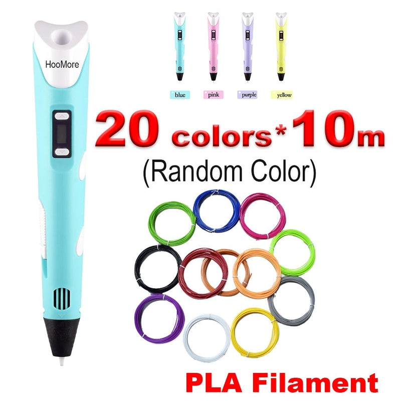 3D Printing Pen, 3-D Drawing Pen, The Best 3D Printing Pen With 9/50/100/150/200 Meters Filament, Doodler Art, Kids Christmas gift