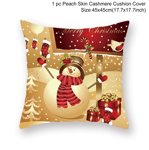 Santa pillowcase Happy New Year Xmas Gifts Christmas Decor For Home Merry Christmas Ornament Navidad Natal Xmas Gifts