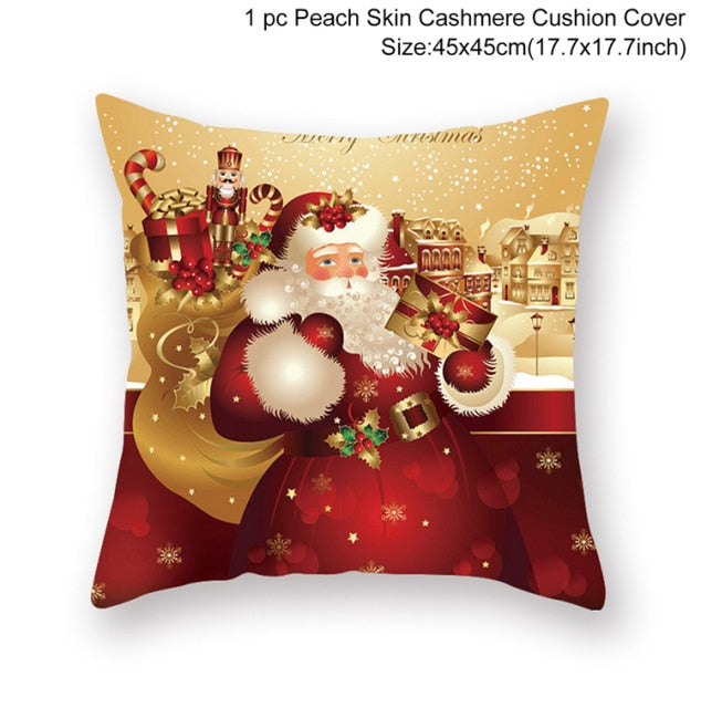 Santa pillowcase Happy New Year Xmas Gifts Christmas Decor For Home Merry Christmas Ornament Navidad Natal Xmas Gifts