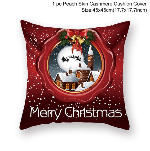 Santa pillowcase Happy New Year Xmas Gifts Christmas Decor For Home Merry Christmas Ornament Navidad Natal Xmas Gifts