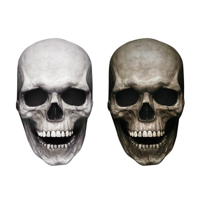 Halloween 2022 Full Head Skull Mask - Movable Jaw Mask, Scary Halloween Mask Custom, human skull mask