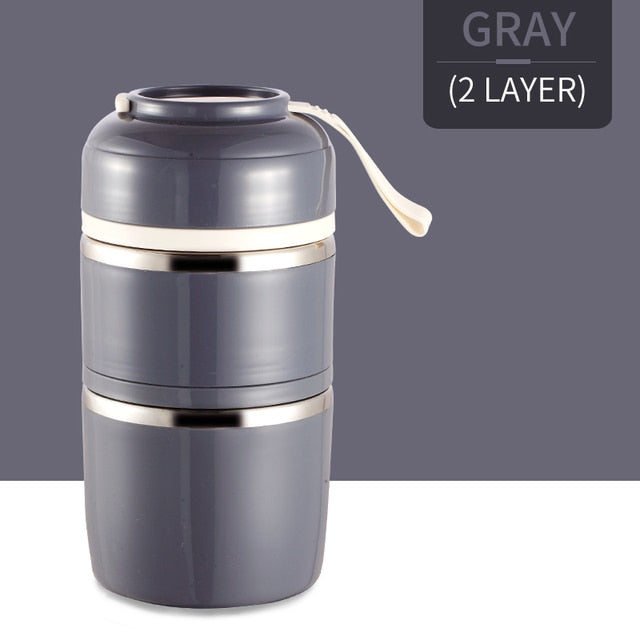 Portable Stainless Steel Lunch Box, For Kids Office Work, Leak-Proof Food Container,Thermal Food Storage