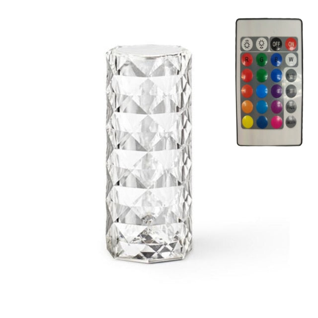 Multicolored LED Crystal Table Lamp | Remote Controlled