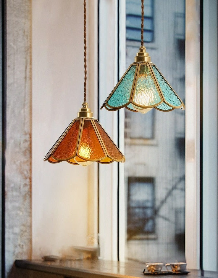 Vintage Stained Glass Pendant Lights