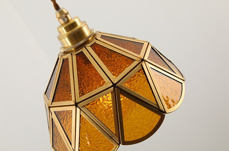 Vintage Stained Glass Pendant Lights