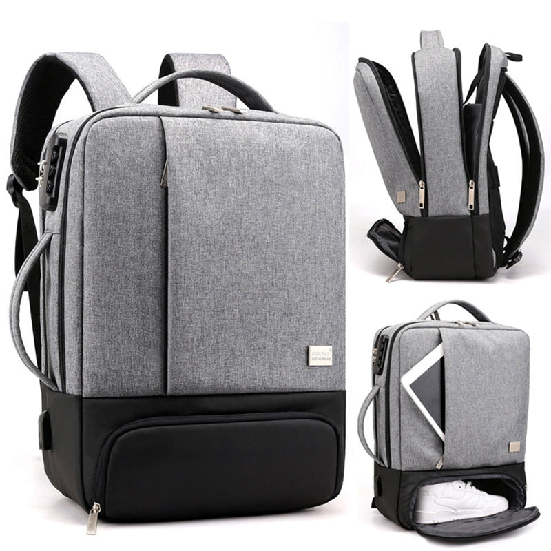 Anti-Theft Backpack with USB Charging for Laptops