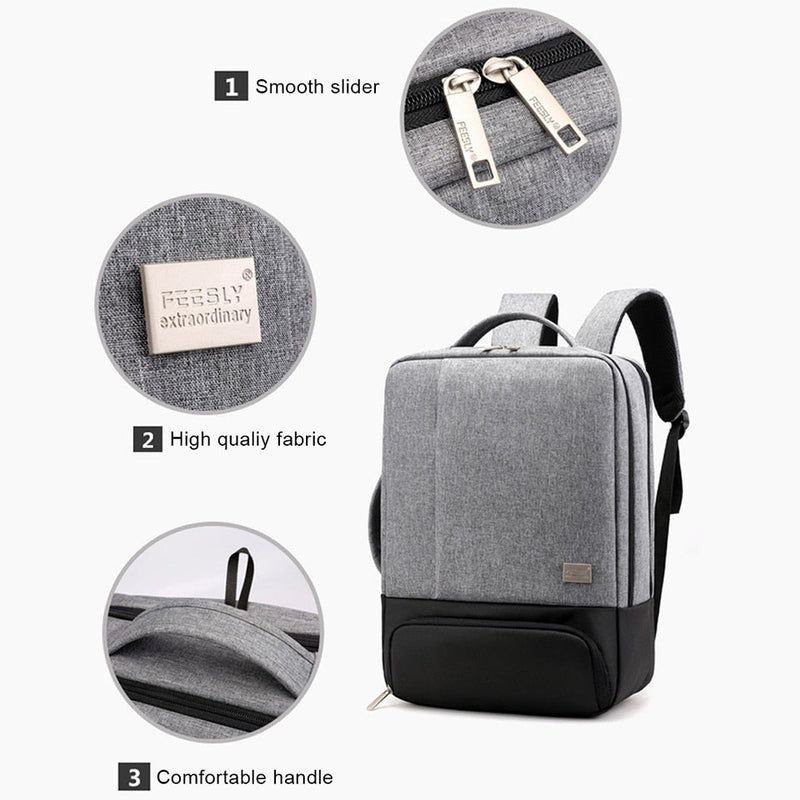 Anti-Theft Backpack with USB Charging for Laptops