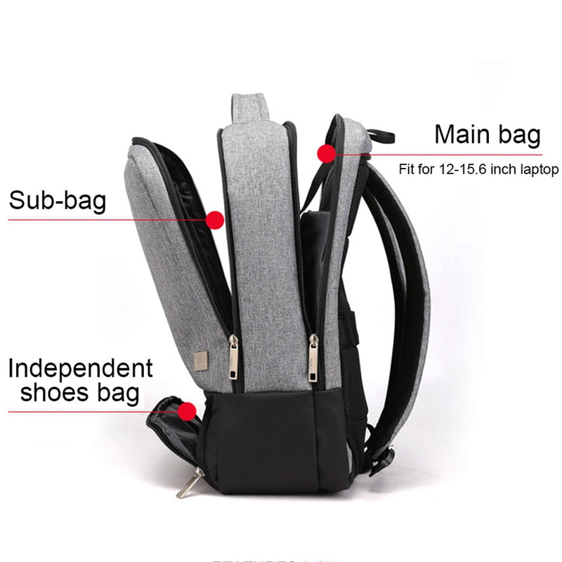 Anti-Theft Backpack with USB Charging for Laptops