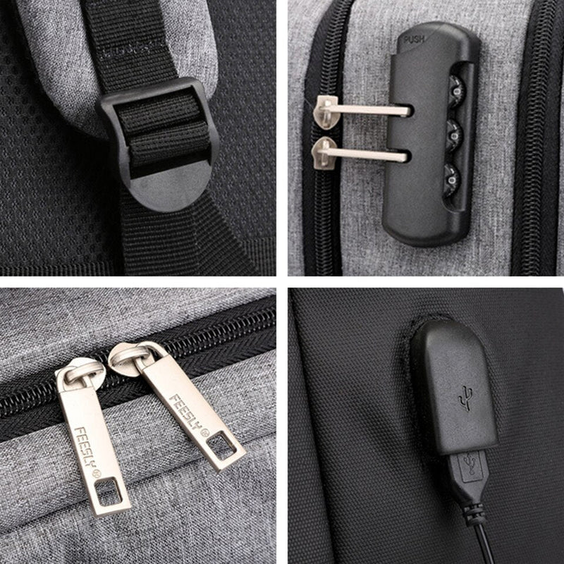 Anti-Theft Backpack with USB Charging for Laptops