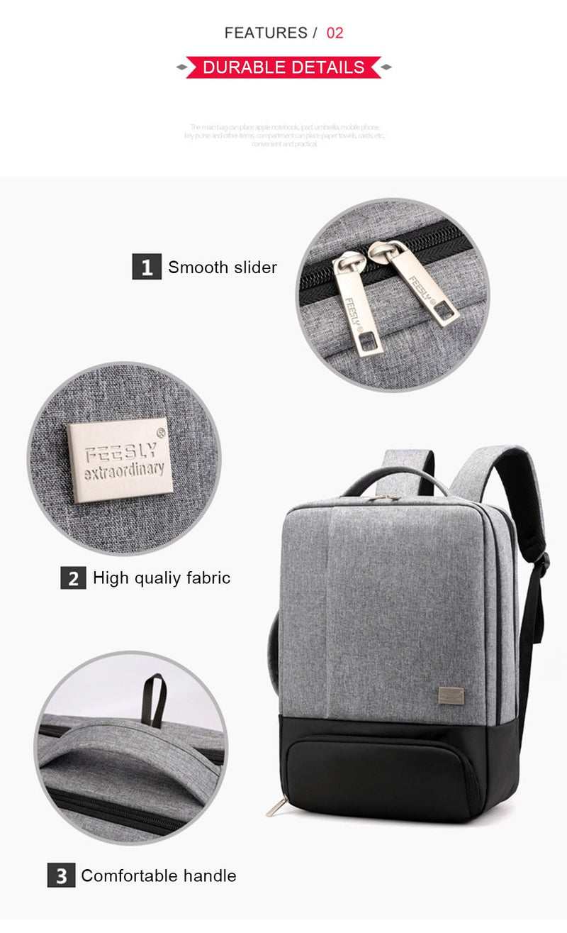 Anti-Theft Backpack with USB Charging for Laptops