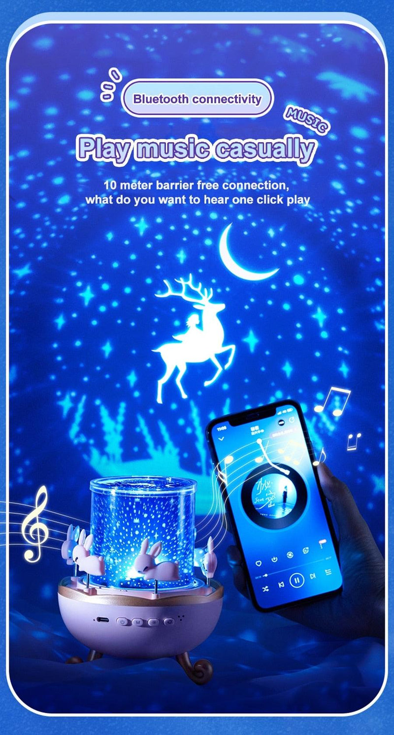 Bluetooth Speaker Star Projector Night Light