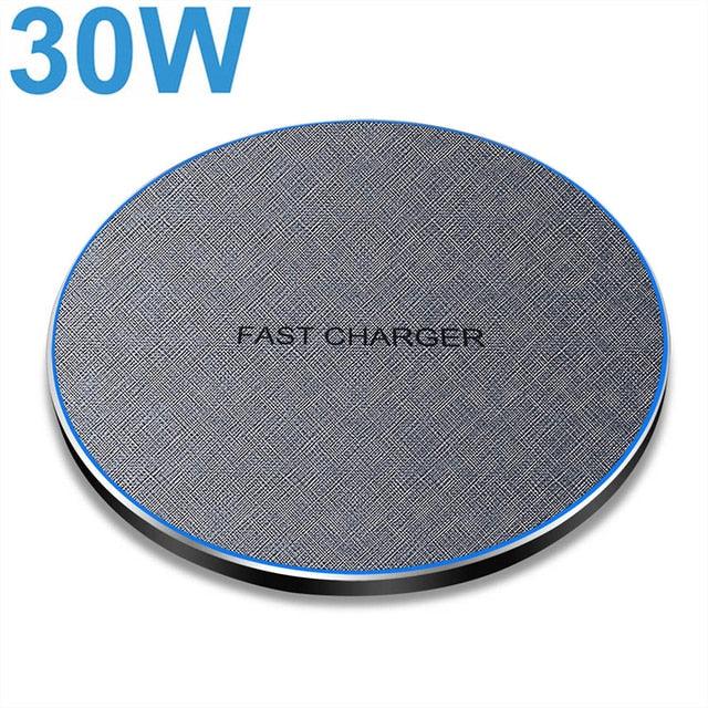 2 in 1 30W Dual Seat Qi Wireless Charger