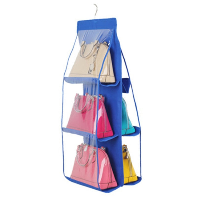 6-Pocket, 3-Layer Hanging Foldable Storage Bags