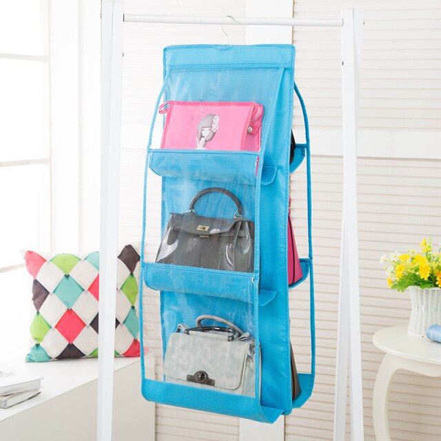 6-Pocket, 3-Layer Hanging Foldable Storage Bags