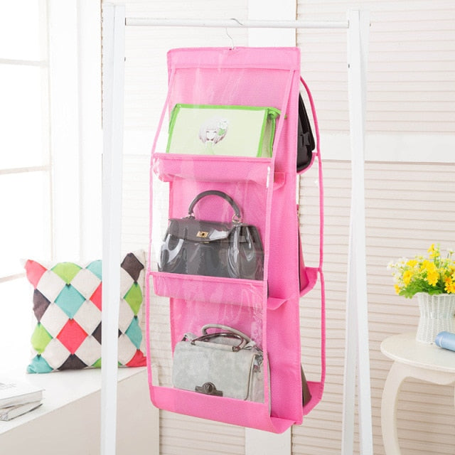 6-Pocket, 3-Layer Hanging Foldable Storage Bags