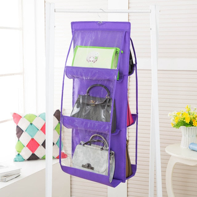 6-Pocket, 3-Layer Hanging Foldable Storage Bags