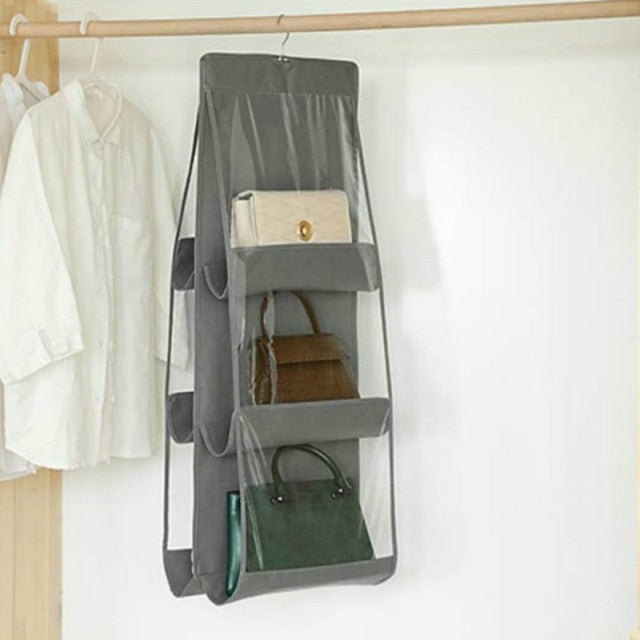 6-Pocket, 3-Layer Hanging Foldable Storage Bags