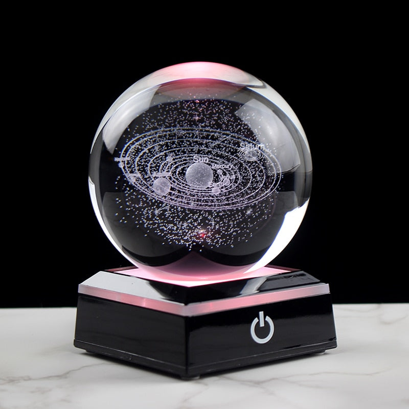 Crystal Solar System Lamp