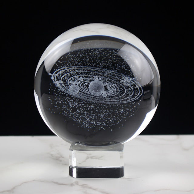 Crystal Solar System Lamp