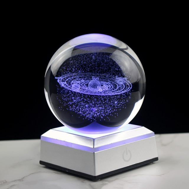 Crystal Solar System Lamp