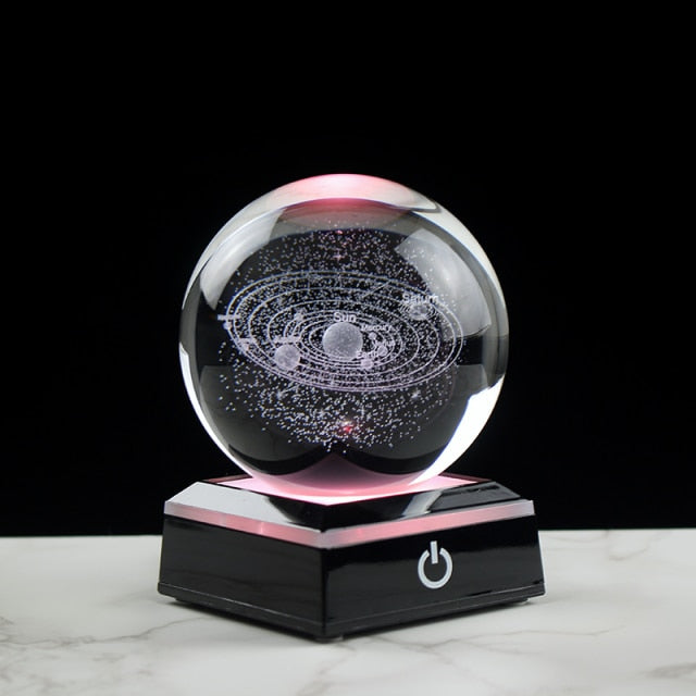 Crystal Solar System Lamp