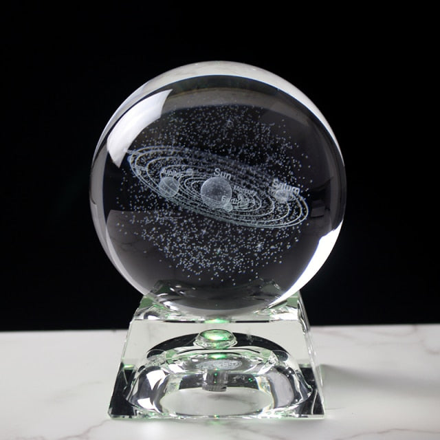 Crystal Solar System Lamp