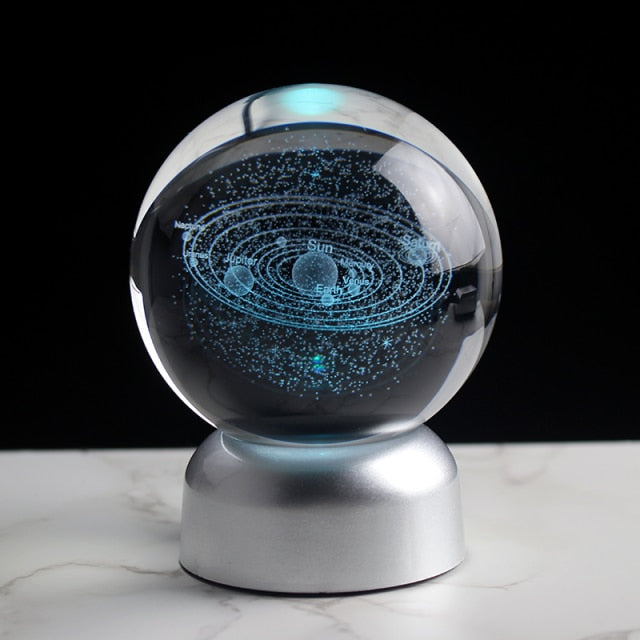 Crystal Solar System Lamp