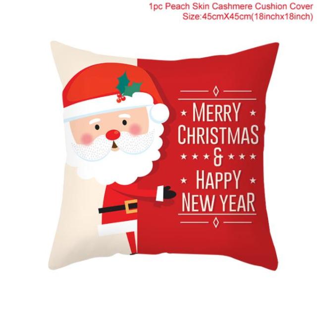 Santa pillowcase Happy New Year Xmas Gifts Christmas Decor For Home Merry Christmas Ornament Navidad Natal Xmas Gifts